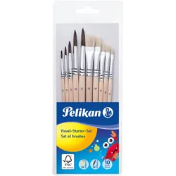 Pelikan Starter - Pinselset - 10-teilig - flach, Spitze