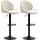 Homcom Barhocker 2er Set Höhenverstellbar Drehbar Tresenhocker mit Chenille-Optik, Beige