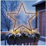 Spetebo LED Stern Gartenstecker mit 150 LED - 66,5 X 60 cm - Garten Balko Nterrasse Deko Beleuchtung warm weiß