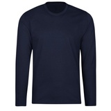 Trigema T-Shirt » Langarmshirt aus 100% Baumwolle«, (1 tlg.), Gr. 5XL, navy, , 520253-5XL
