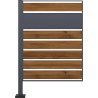 Wiltec Mülltonnenzaun Erweiterungsmodul 100 x 200 cm anthrazit