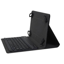Nilox Universal-Tablet-Hülle bis 10,5" mit Bluetooth-Tastatur - Abnehmbare Tastatur - Klappverschluss - Schwarz NXKB01