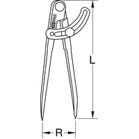 KS Tools Spitzzirkel mit Stellbogen, 500mm