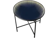 MARELIDA Beistelltisch Infinity Endlos Optik Infinity Spiegeltisch mit LED - D: 49cm - Batt...