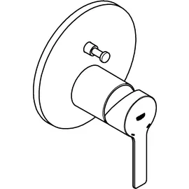Grohe Lineare Einhand-Wannenbatterie Hard Graphite gebürstet