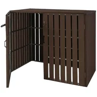 Mendler WPC-Mülltonnenverkleidung HWC-J28 140 x 115 cm braun