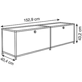 Viasit Sideboard System4, 171208 taupe 152,9 x 40,4 x 43,2 cm