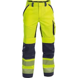 DASSY Odessa Sommer Warnschutz Bundhose mit Kniepolstertaschen - neongelb/dunkelblau