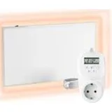 Viesta Infrarot Wandheizung mit Thermostat [inkl. TH12 thermostat] – Infrarotheizung Wandmontage Heizkörper – Carbon Crystal Infrarotheizung...