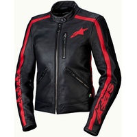 Alpinestars Dyno Lederjacke - Schwarz/Rot / XS