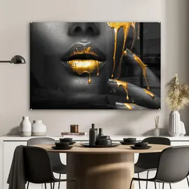 onlywow Acrylglasbild, gold schwarz | Gr.: 90 x 60 cm