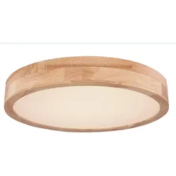 Rainer Deckenleuchte Metall Holzoptik, Led