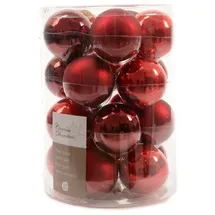 Kaemingk Weihnachtsbaumkugeln Glas rot Glaskugeln Weihnachtskugeln Christbaumkugeln Baumschmuck 20 TLG