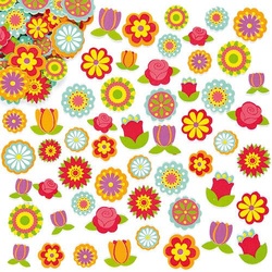 Schaumstoff-Aufkleber in Blumenform (pro Set 144) Bastelbedarf Verzierung & Dekorationen
