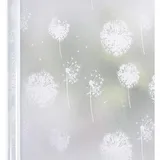 OEM Blickdichte, Elektrostatische Fensterfolie – Sichtschutz – Löwenzahnmuster – Pvc – 60 X 200 Cm – Wiederverwendbar Und Einfach Zu Montieren