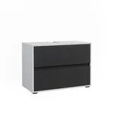 Vicco Waschbeckenunterschrank Maltin Weiß, Anthrazit 80 x 58.2 cm Badezimmer,