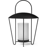 Ferm Living Laterne Edelstahl, Glas 44,0 cm schwarz