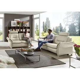 Hukla Couch Leder 3-Sitzer Beige