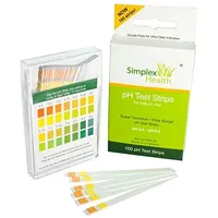 SimplexHealth pH Teststreifen (100 Stück) Urin und Speichel. Checken Sie Ihren Säure-Basen-Haushalt über den Speichel oder den Urin