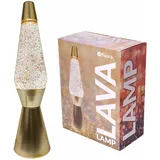FISURA - "Goldene Lavalampe. Goldene Basis, transparente Flüssigkeit und Lava-Glitter. Lavalampe mit Ersatzbirne.Größe: 1,5 x 11,5 x 40 Zentimeter.