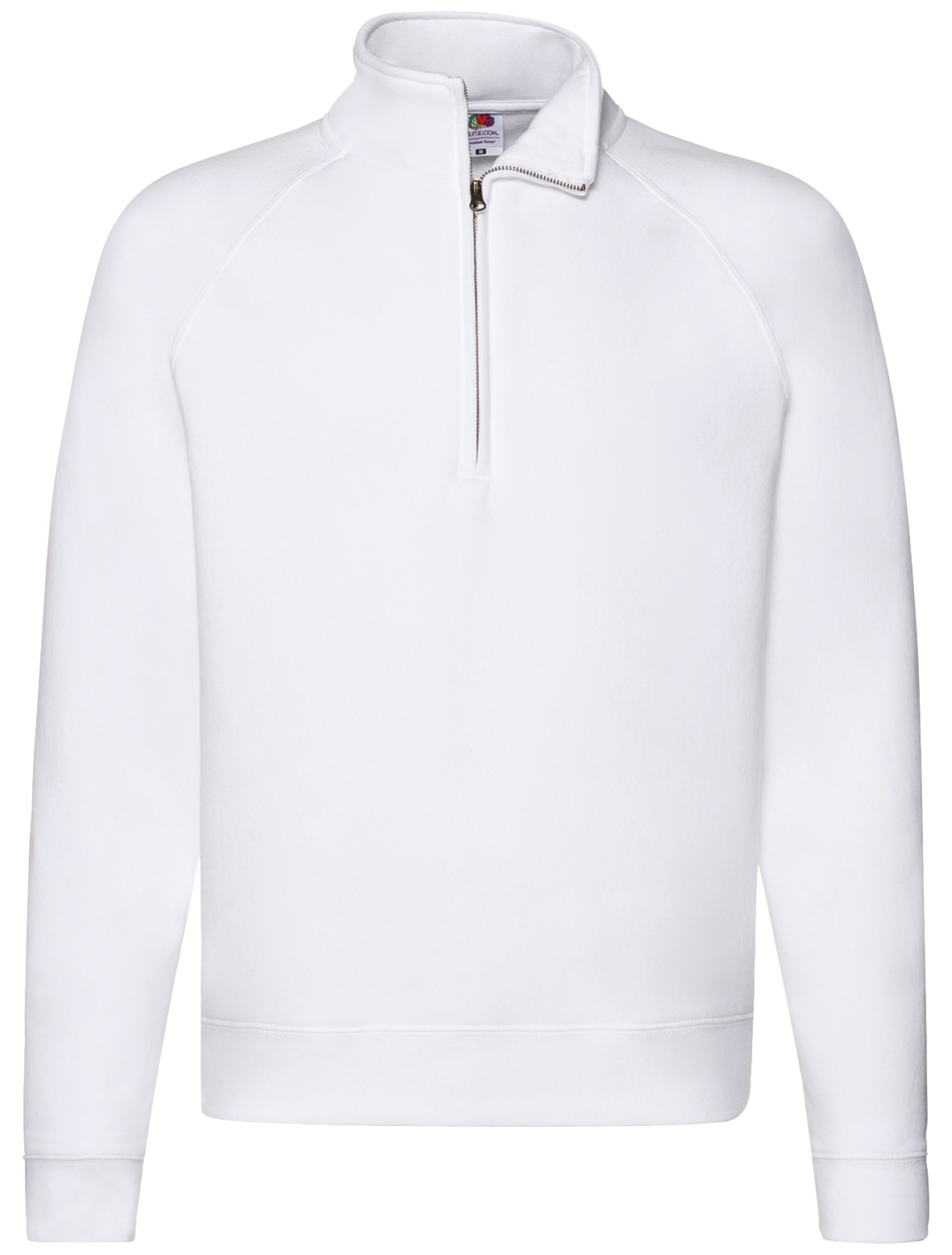 Fruit of the Loom Premium PREMIUM ZIP NECK SWEAT - Herren Sweatshirt mit Reißverschluss, weiß, XL