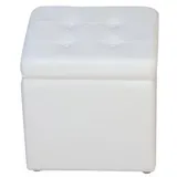 moebel-direkt-online Sitzhocker mit Stauraum 41 x 40 x 41 cm Weiß