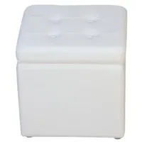 moebel-direkt-online Sitzhocker mit Stauraum 41 x 40 x 41 cm Weiß