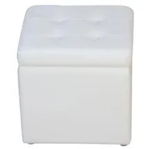 moebel-direkt-online Sitzhocker mit Stauraum 41 x 40 x 41 cm Weiß