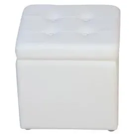moebel-direkt-online Sitzhocker mit Stauraum 41 x 40 x 41 cm Weiß