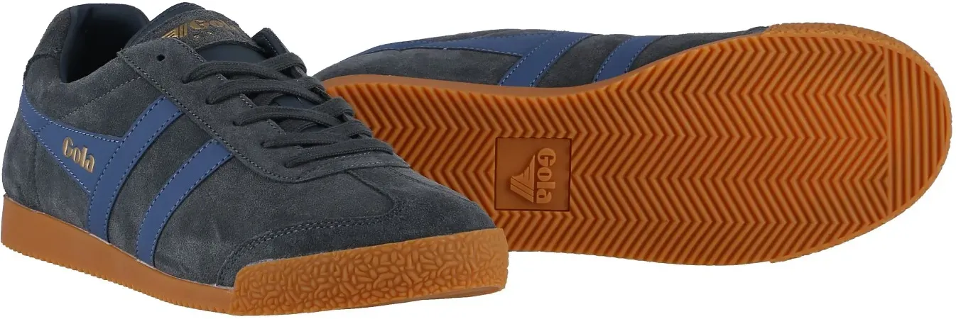 Gola Sneaker Harrier Suede-Leder 2024 anthrazit/dunkelblau/anthrazit Herren