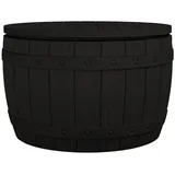 furnicato Gartenbox 3-in-1 Schwarz Polypropylen (1 St) schwarz