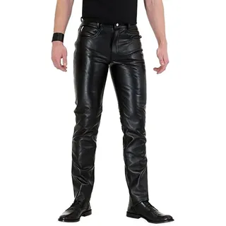 Lederhose Bockle® NEW Bopo Tube Lederhose Lederjeans echte Lederhose Herren 36