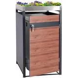 MCW Mülltonnenverkleidung J82 68 x 125 x 80 cm kirschbaum