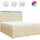 vidaXL Boxspringbett mit Matratze Creme 180x200 cm Stoff