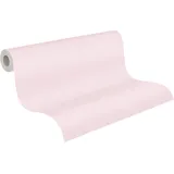 A.S. Création Attractive Vliestapete mit glatter Oberfläche 0,53 x 10,05 m – Rosa – einfarbige Uni Tapete glatt Made in Germany – 303219