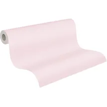 A.S. Création Attractive Vliestapete mit glatter Oberfläche 0,53 x 10,05 m – Rosa – einfarbige Uni Tapete glatt Made in Germany – 303219