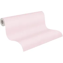 A.S. Création Attractive Vliestapete mit glatter Oberfläche 0,53 x 10,05 m – Rosa – einfarbige Uni Tapete glatt Made in Germany – 303219