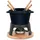 h.koenig La Fonderie 1890 Fondueset aus Gusseisen für 4 Personen Mont d'Arbois, - Blau