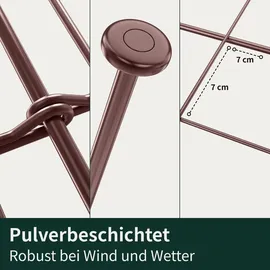 VERDOBA Teichzaun 20 x 1,2 m Braun/Metall