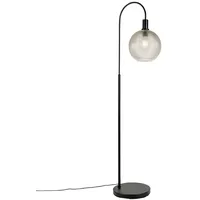 QAZQA Design-Stehlampe schwarz mit Rauchglas - Chico