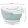 COM-FOUR com-four® 5 l Rührschüssel mit Deckel, und Stoppboden [Auswahl variiert] - Weiß/Hellgrau/Dunkelgrau/Grün