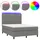 vidaXL Boxspringbett 140 x 200 cm LED Dunkelgrau
