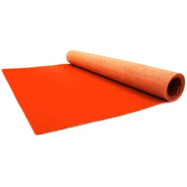 Primaflor Primaflor-Ideen in Textil Läufer PODIUM, Made in Belgium, rechteckig, Höhe: 2,6 mm, Breite 200 cm, Nadelfilz, Uni-Farben, ideal für Veranstaltungen orange 200 cm x 2800 cm x 2,6 mm