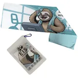 speecheese Sorry, hab's verschwitzt! Eishandtuch XL mit lustigem Faultier Kühltuch mit Spruch ideal zur Abkühlung