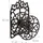 Relaxdays Schlauchhalter 52x31 cm Gusseisen schwarz-Gold