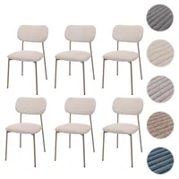Mendler 6er-Set Esszimmerstuhl HWC-O26, K√ochenstuhl Polsterstuhl Stuhl, Cord (330g/m¬≤)
