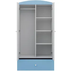 raumhirsch furniture Kinderkleiderschrank 90 x 175 x 52 cm Holz blau