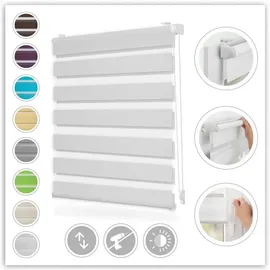 Lichtblick Duo Rollo / Doppelrollo Klemmfix 60 x 150 cm weiß