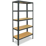 shelfplaza HOME Schwerlastregal in anthrazit mit 5 Böden und 175 kg Traglast pro Boden