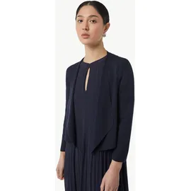 Comma, Feinstrick-Cardigan mit Ajour-Detail Blau L